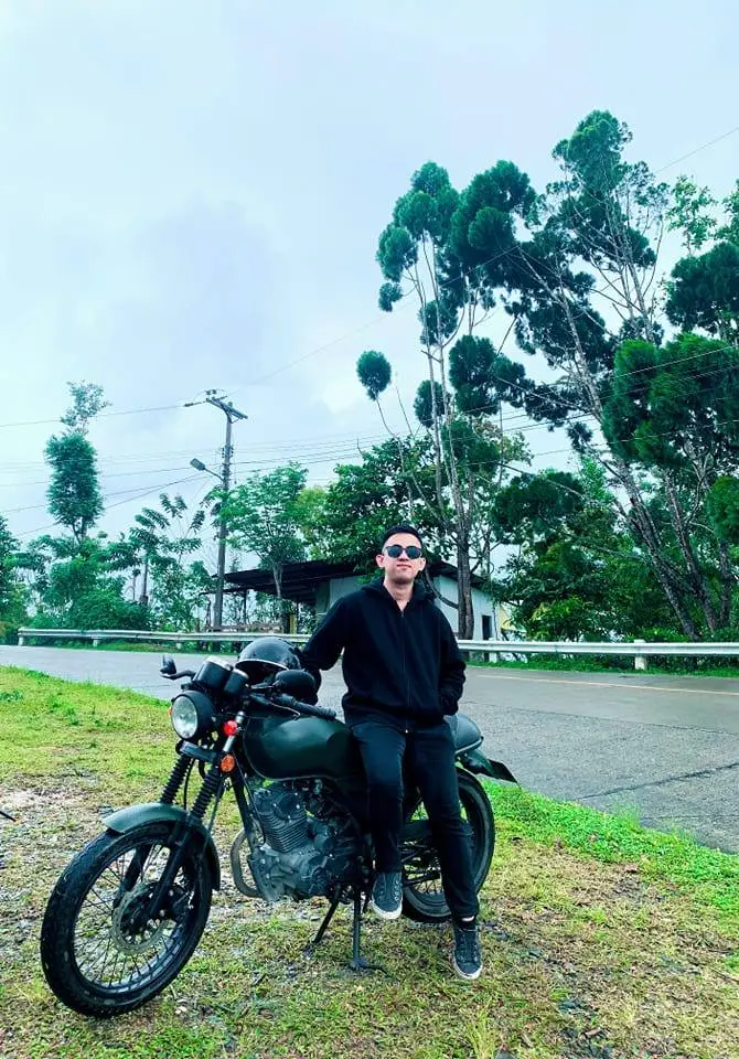 SEO PeterJames with his motorcycle